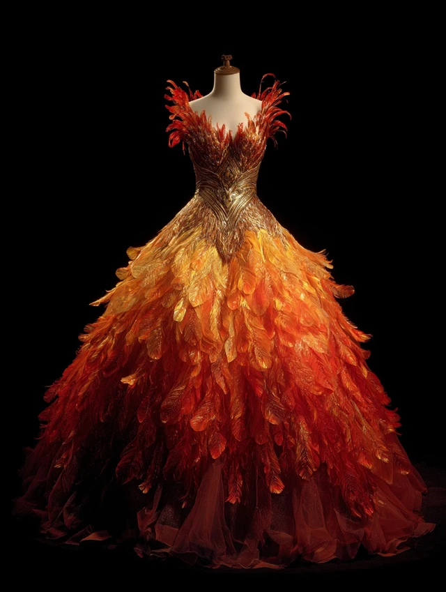 Firebird Inspired Gown Fierce Magical and Powerful