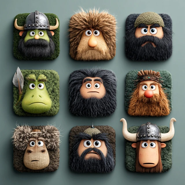 3D Icon Set Pixar Style Character Design