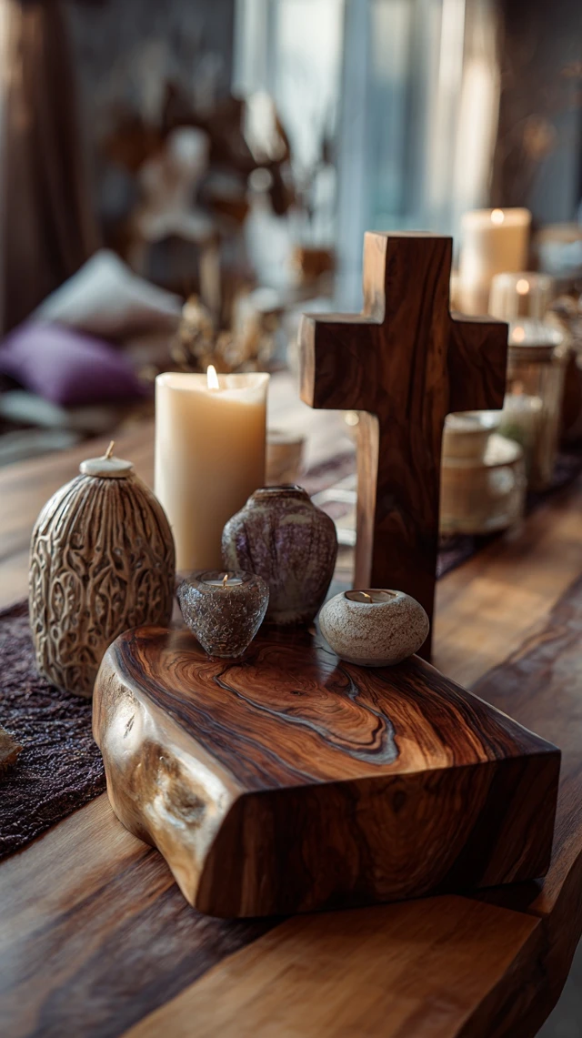 Wooden Christian Decor Set for Home