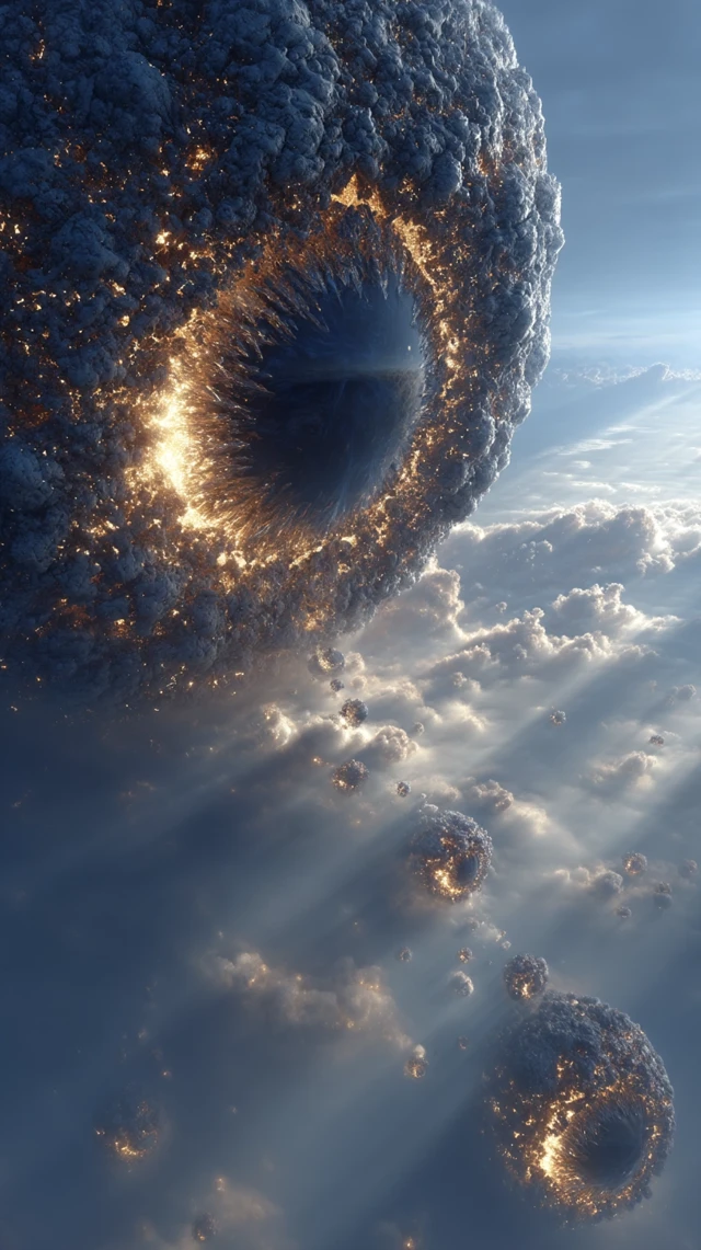 Surreal Meteor Storm Earth Impact Dal Inspiration