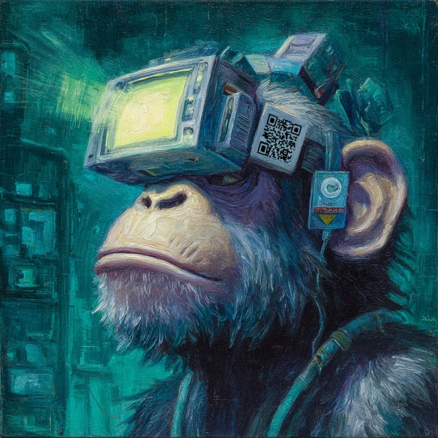 Cyberpunk Ape Oil Painting NFT Collectible