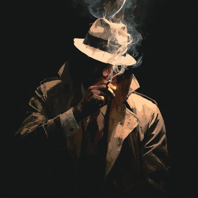 Neo-Noir Detective Art in the Style of Disco Elysium