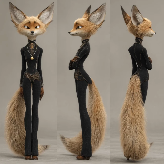 Anthropomorphic Fox in Suit Character Design