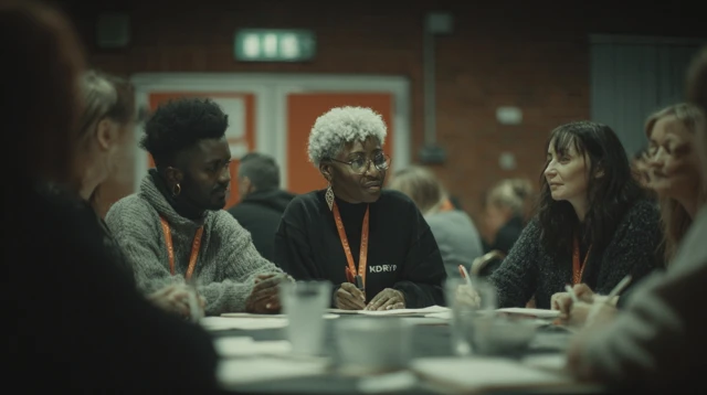 British Community Members Discussing Ideas