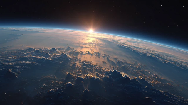 Sunrise Over Earth A Beautiful Space Wallpaper