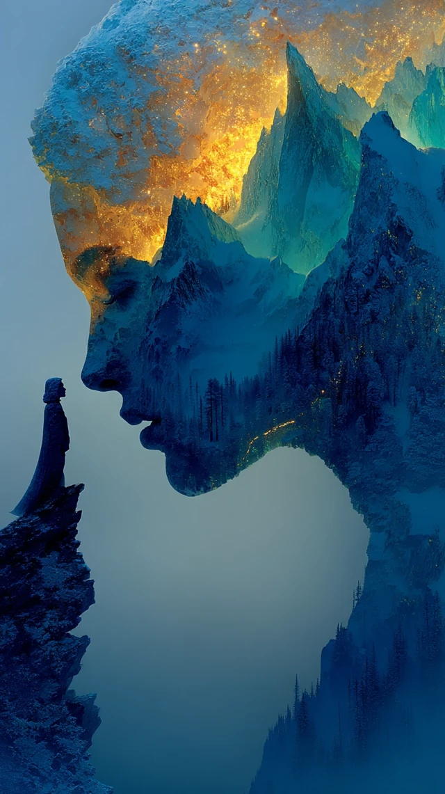 Mountain Faces 3D Artwork