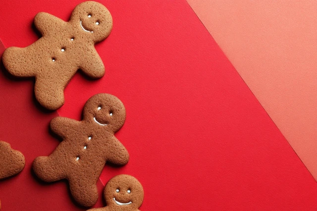Gingerbread Men Christmas Background