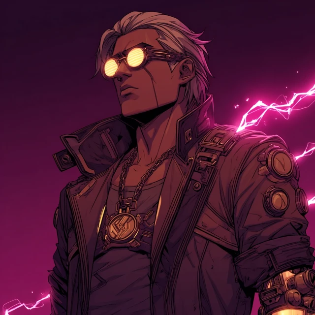 Cyberpunk Fonz A Retro Futuristic Illustration