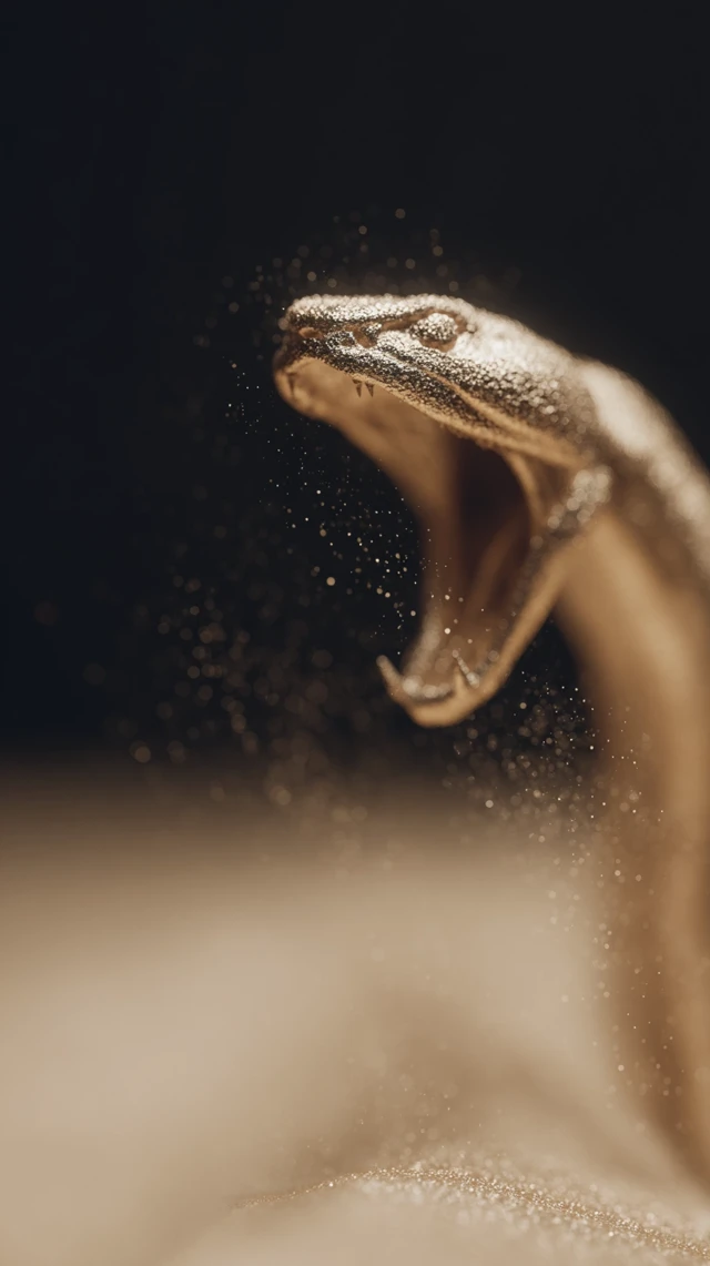 Golden Snake Dramatic Close Up