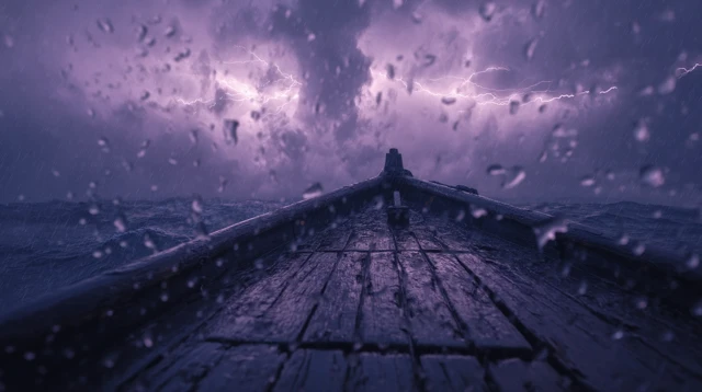 Stormy Seas Shipwreck Hyperrealistic Photography