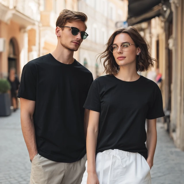 Unisex TShirt Mockup Street Style Friends