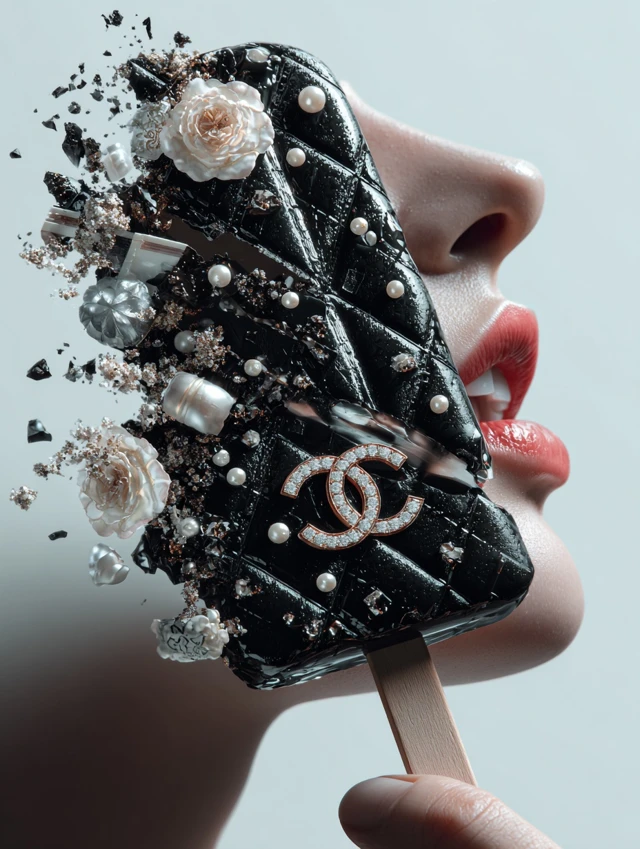 Chanel Popsicle Luxury Dessert Pearls Diamonds