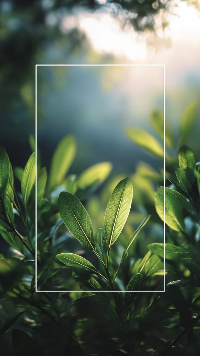 Nature Background with Green Leaves and Soft Bokeh