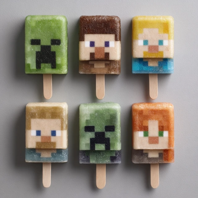 Minecraft Popsicles Fun Dessert Idea