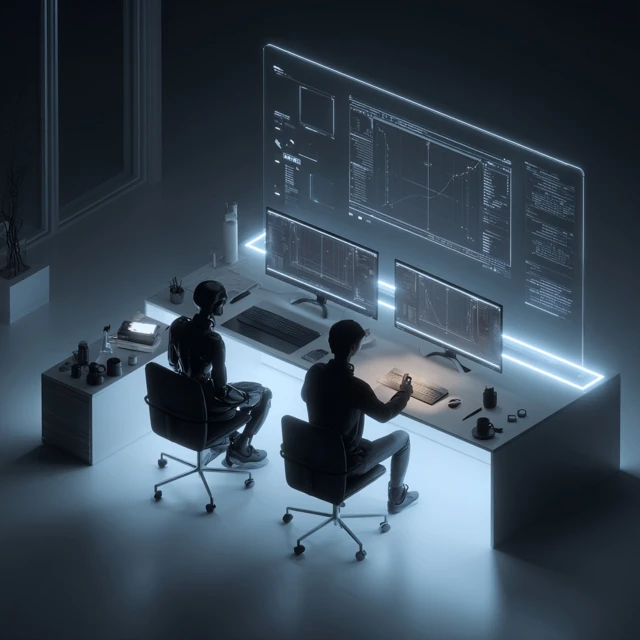 AI Collaboration Futuristic Graphic Design