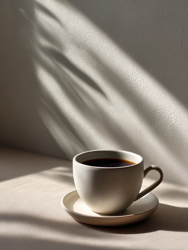 Coffee Cup on Table Simple Aesthetic