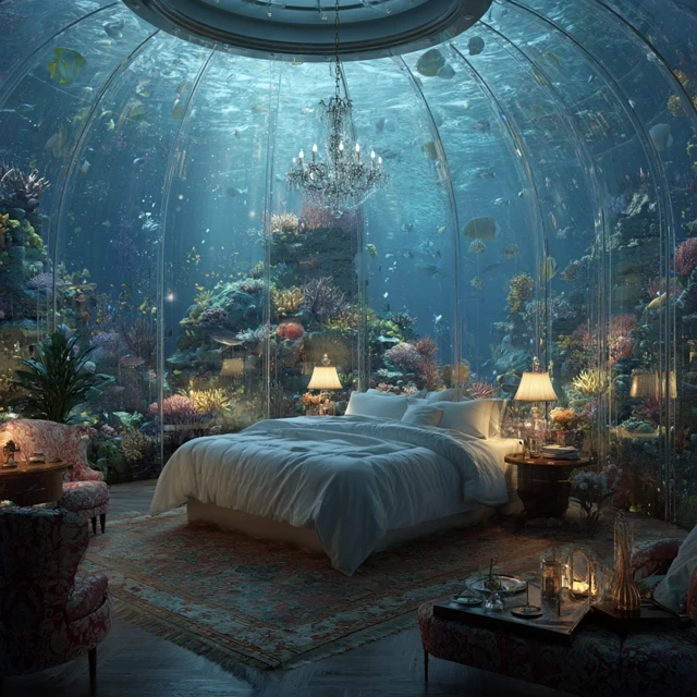 Underwater Bedroom Dreamscape Ocean View