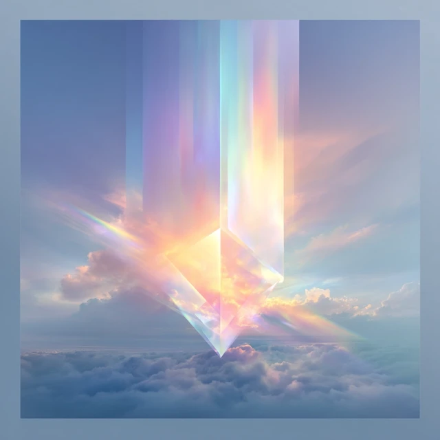 Dream Pop Album Cover Ethereal Prism Light