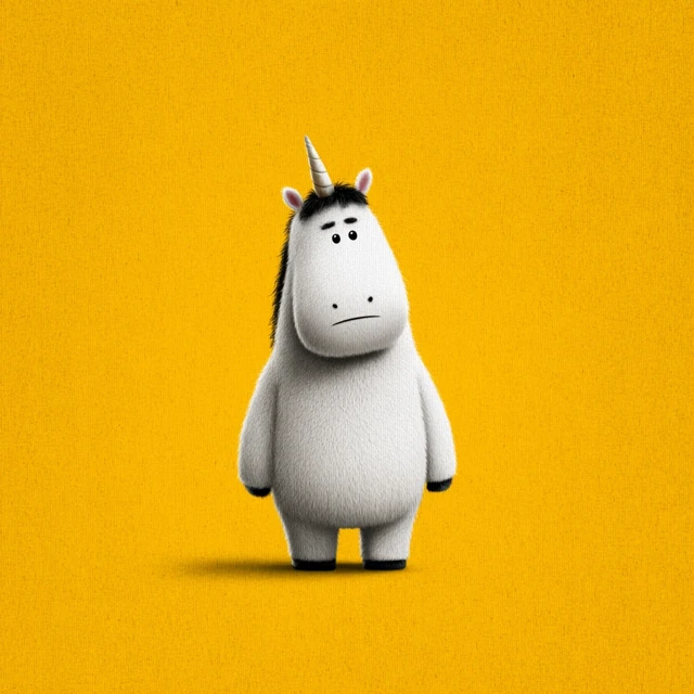 Pixar Style Unicorn Character Illustration