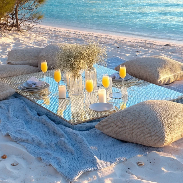 Boho Chic Beach Picnic Sunset Celebration