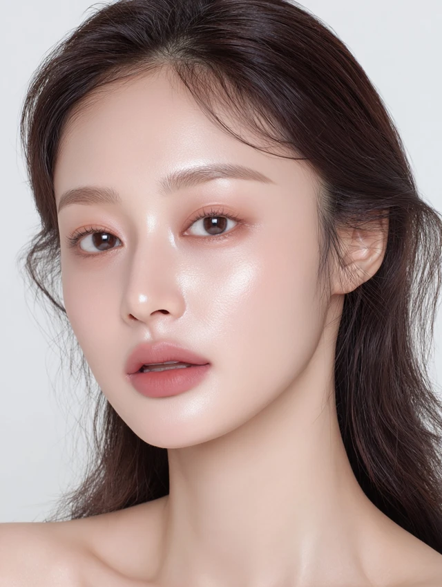 Korean Beauty Ad Asian Woman with Perfect Lips
