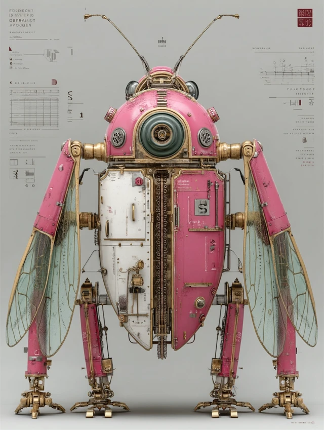 Abstract Automatron Butterfly Art
