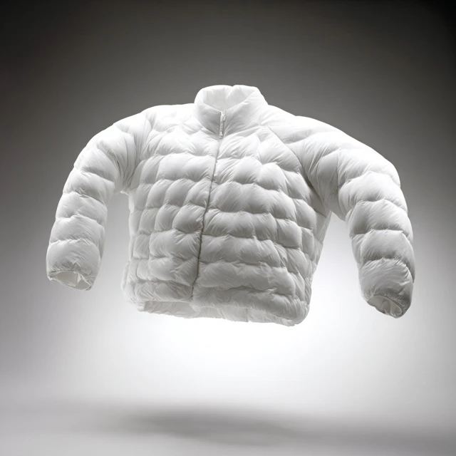 Floating Winter Jacket Blue Studio Shot