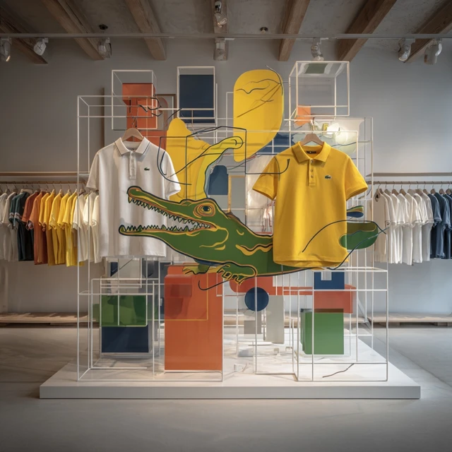 Lacoste Concept Store Colorful Crocodile Sculpture