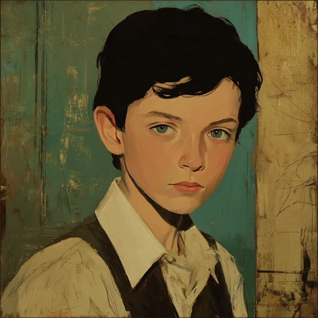 Portrait of a Young Boy Painting