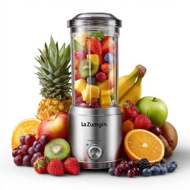 La Zumgin Blender with Fresh Fruits Smoothie