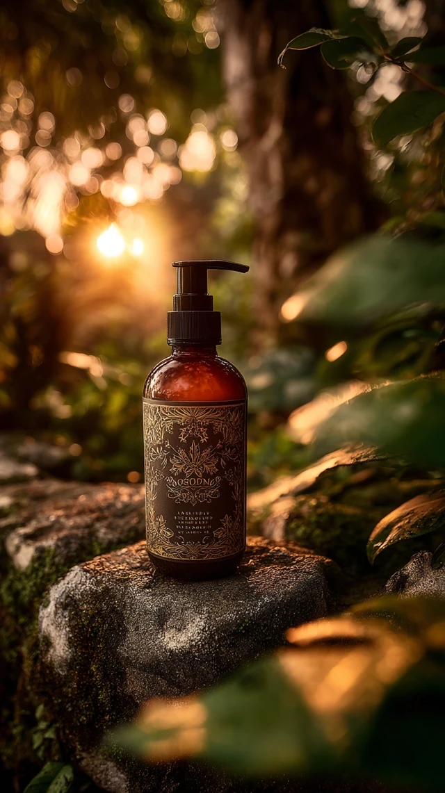 Luxurious Hand Cream in Jungle Setting