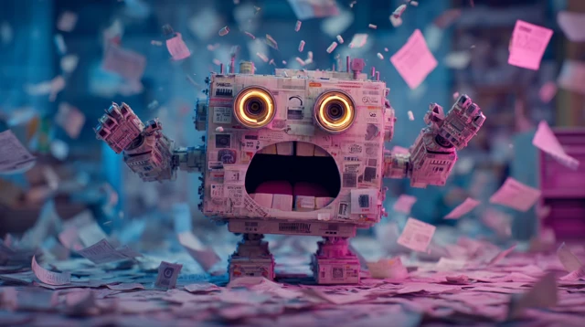 Glitching Robot Machine Overload Chaos