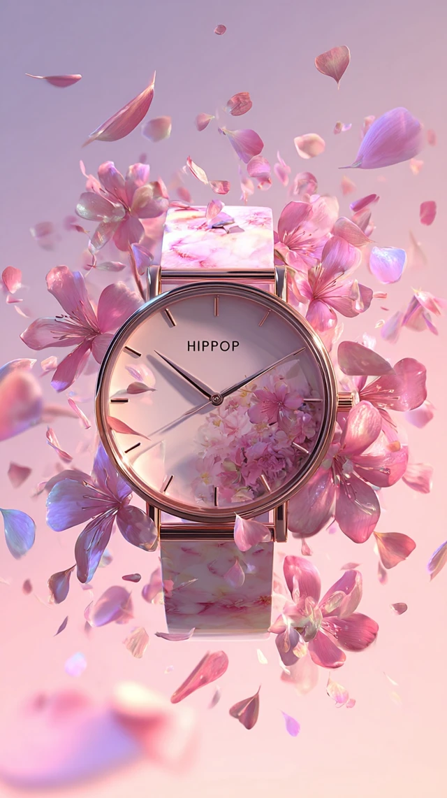 HIPPOP Watch Floral Design Elegant and Feminine