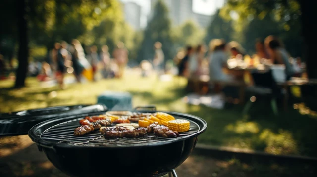Summer Picnic BBQ Grill Food Friends Park