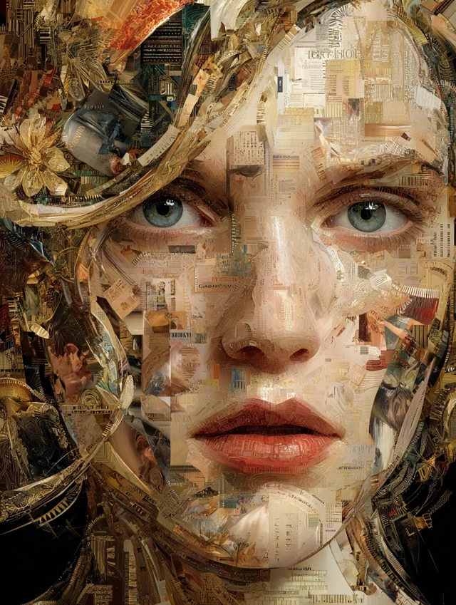AI-Generated Portrait of a Cybernetic Human