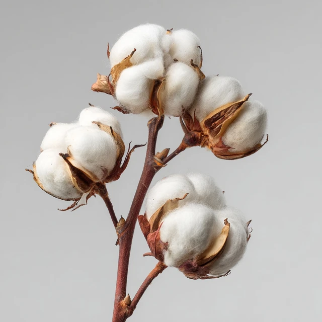 Cotton Flowers Isolated Studio Photography