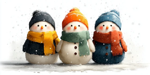 Cute Watercolor Snowman Clipart Winter Wonderland