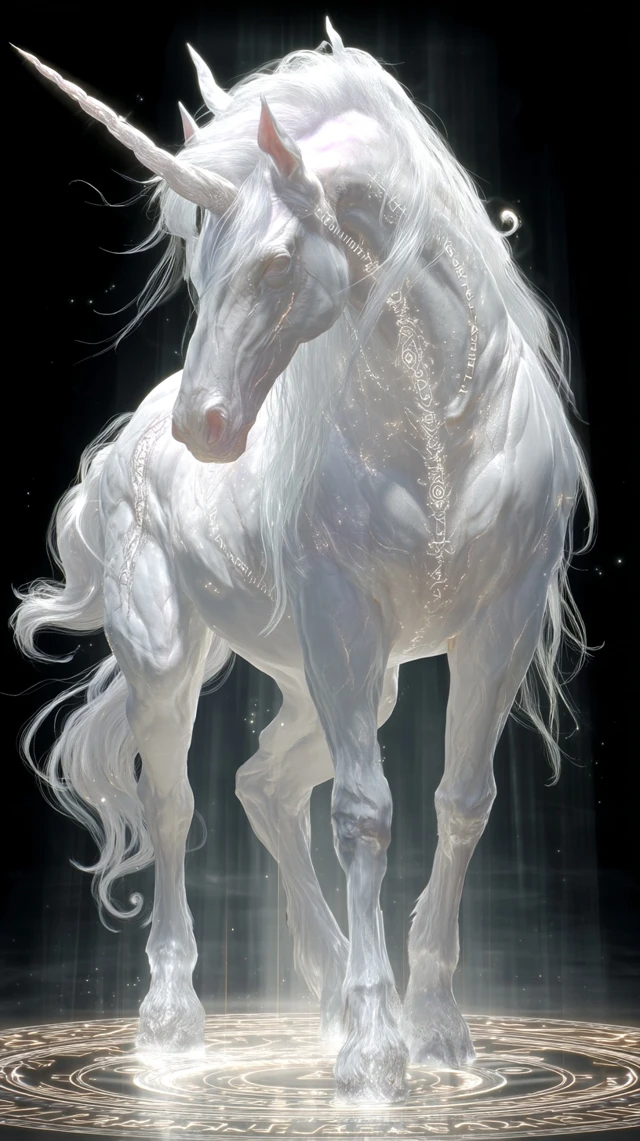Holy Unicorn Pure White Divinity in Radiant Light