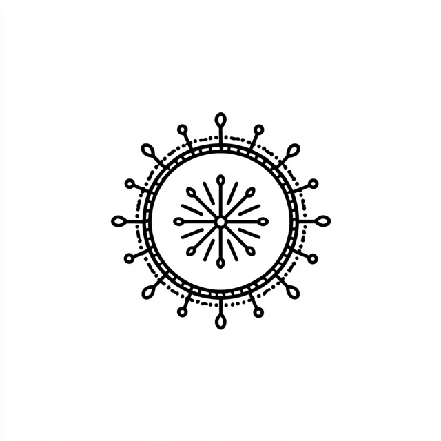 Boho Mandala Circle Motif Design