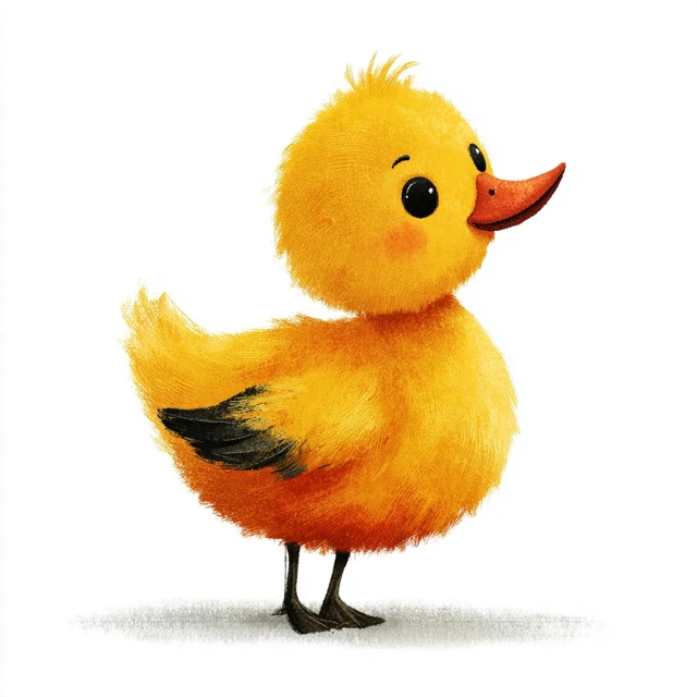 Cute Cartoon Duck Illustration For Kids