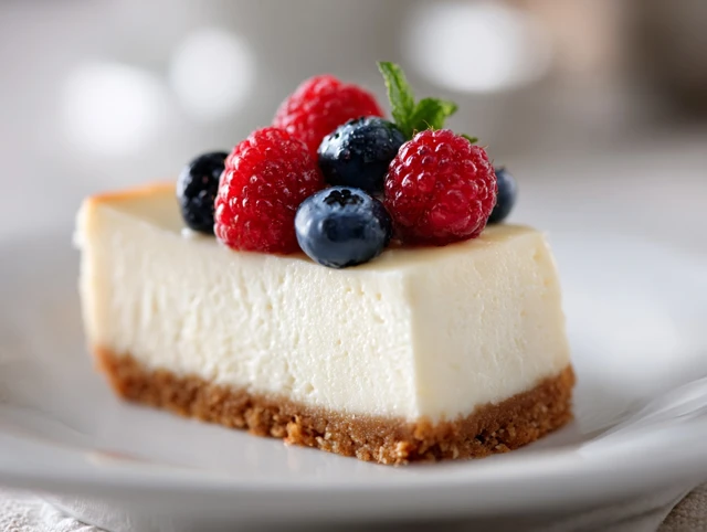 Delicious Cheesecake with Fresh Berries Dessert