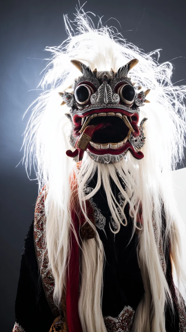 Balinese Barong Mask Darth Vader Fusion 8K Art