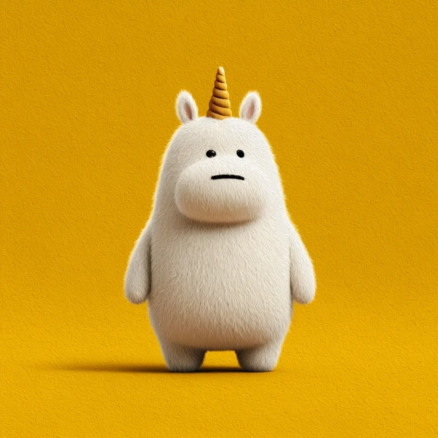 Pixar Style Unicorn Character Illustration