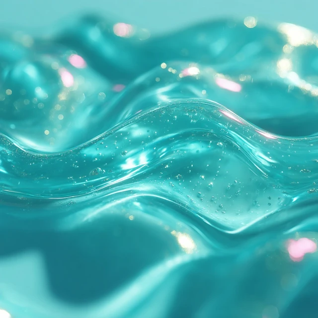 Turquoise Gel Macro Texture Detailed and Glossy