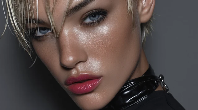 Glamorous Rock and Roll Fashion Model Portrait