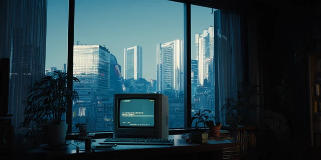 SciFi Tokyo Apartment Window View