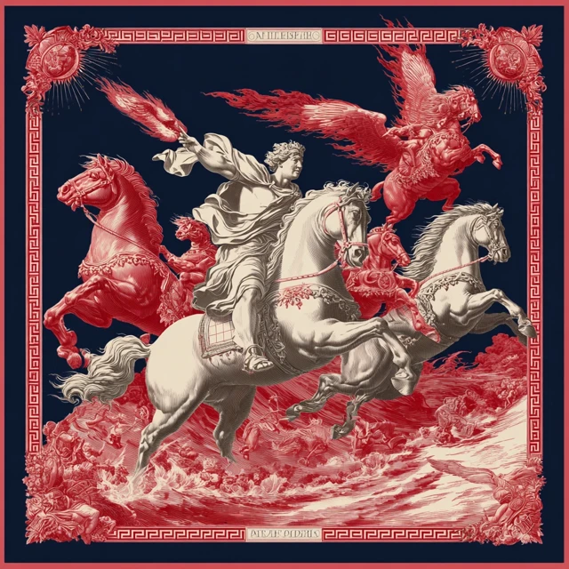 Helios in Chariot Mythological Baroque Art