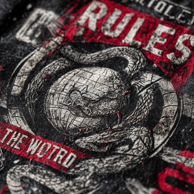 Corteiz Streetwear Illustration Barbed Wire Globe Snake Power