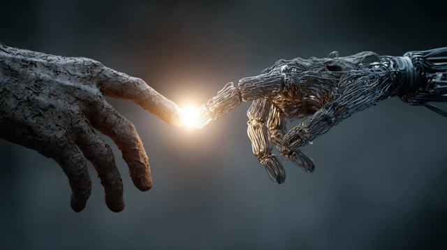 AI Innovation Hand Holding Light Bulb