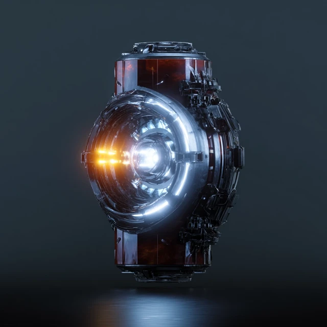 Iron Man Energy Reactor in Futuristic Tokyo Style